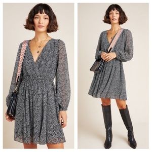ANTHROPOLOGIE | Maeve Cheetah Print V neck Dress